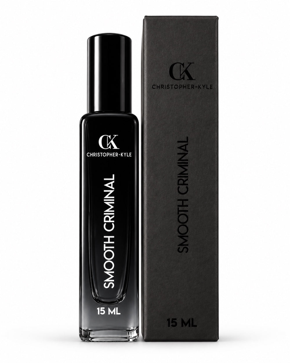 Smooth Criminal 15 ML fragrance bottle and box
